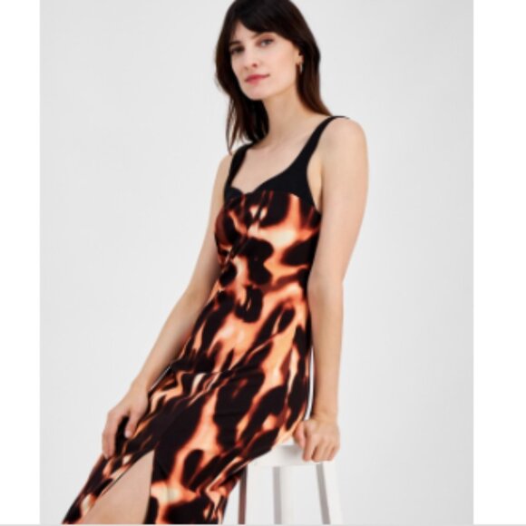 RACHEL Rachel Roy Womens Alessia MIDI Dress M Black - Picture 4 of 4